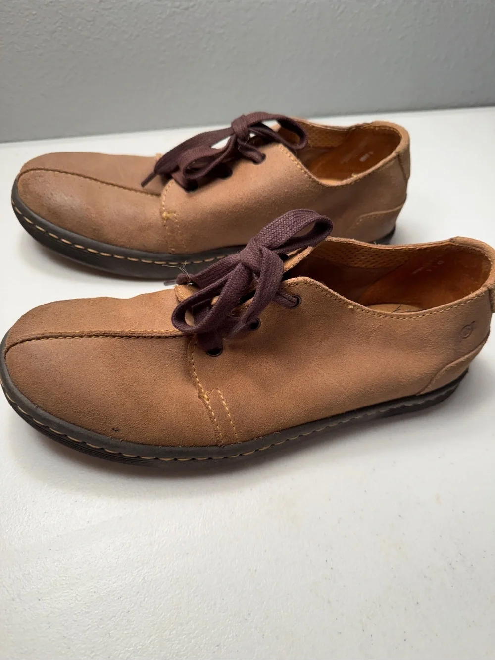 Born Brown Suede Chukka Boots with Dark Brown Laces